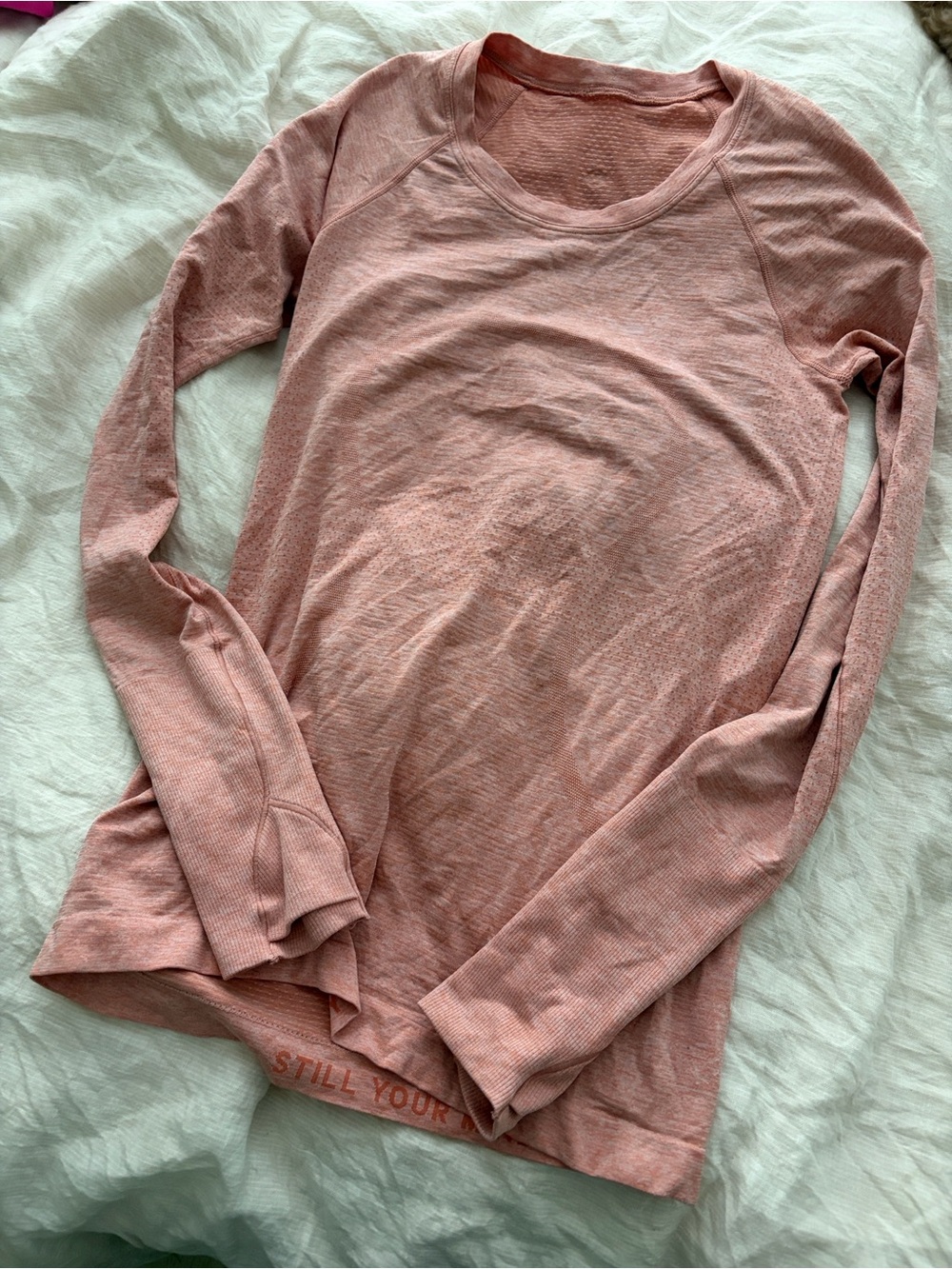 Lululemon Swiftly Tech 4  Long-Sleeve Long Waist  Crew Neck Top - Briar Rose